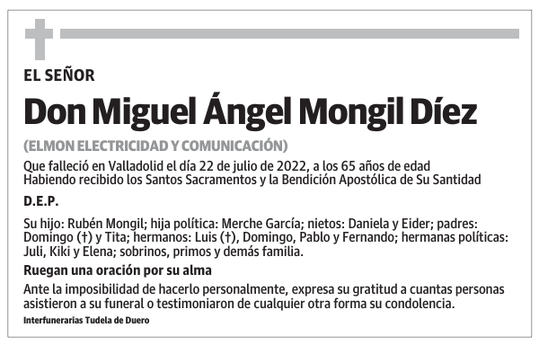 Don Miguel Ángel Mongil Díez