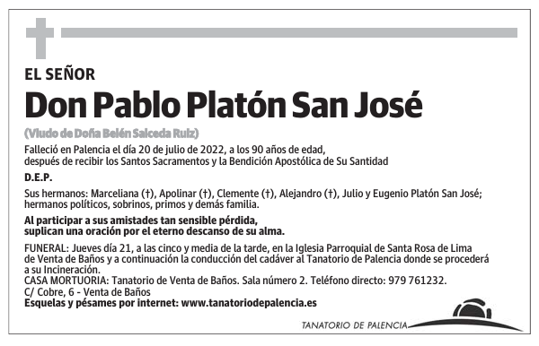 Don Pablo Platón San José