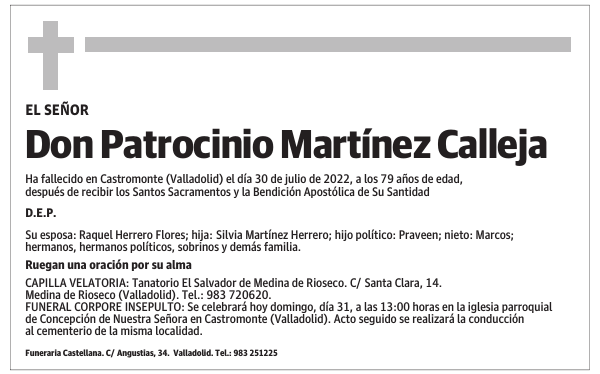 Don Patrocinio Martínez Calleja