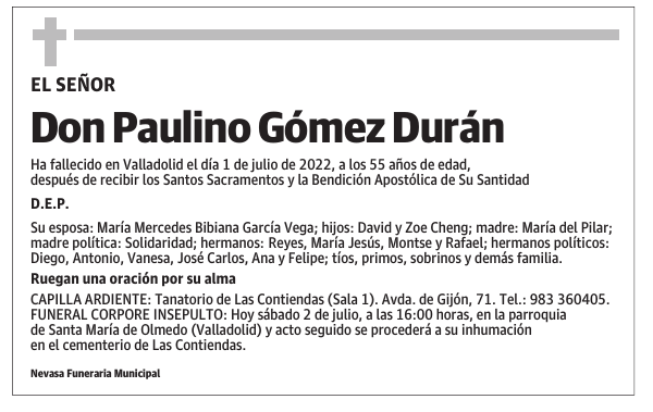 Don Paulino Gómez Durán