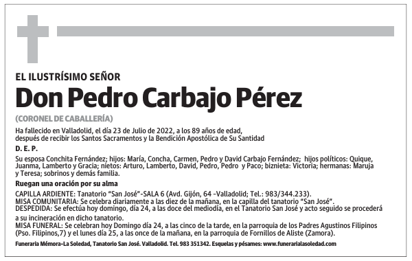 Don Pedro Carbajo Pérez
