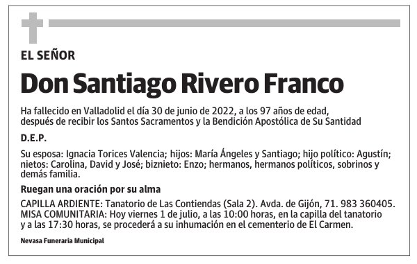 Don Santiago Rivero Franco