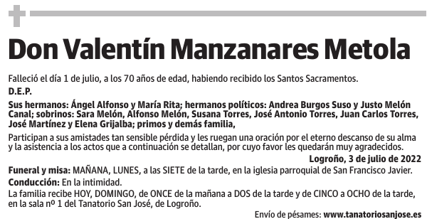 Don  Valentín  Manzanares  Metola