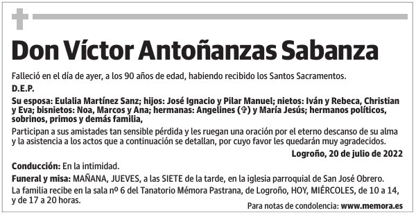 Don  Víctor  Antoñanzas  Sabanza