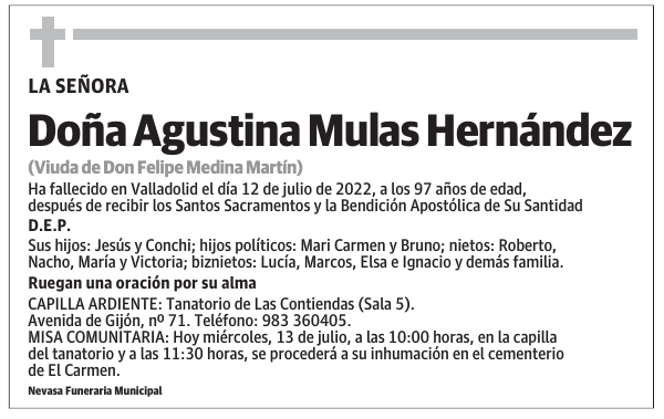 Doña Agustina Mulas Hernández