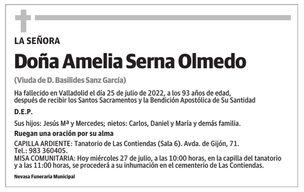 Doña Amelia Serna Olmedo