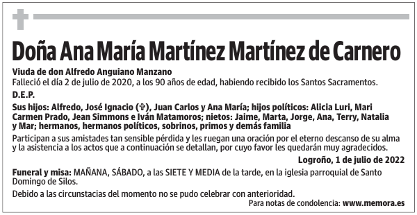 Doña  Ana  María  Martínez  Martínez  de  Carnero