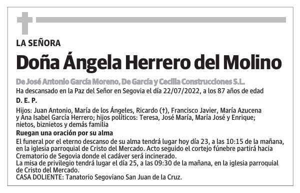 Doña Ángela Herrero del Molino