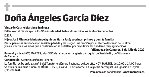 Doña  Ángeles  García  Díez