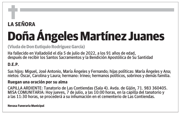 Doña Ángeles Martínez Juanes