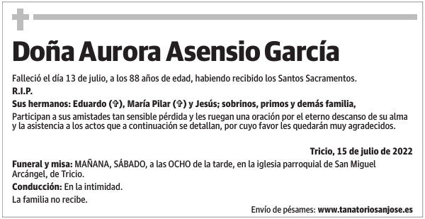 Doña  Aurora  Asensio  García