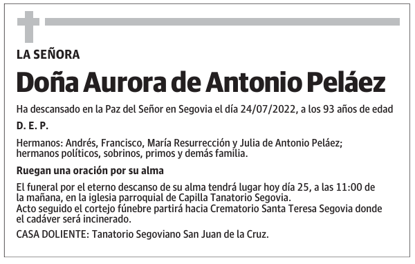 Doña Aurora de Antonio Peláez