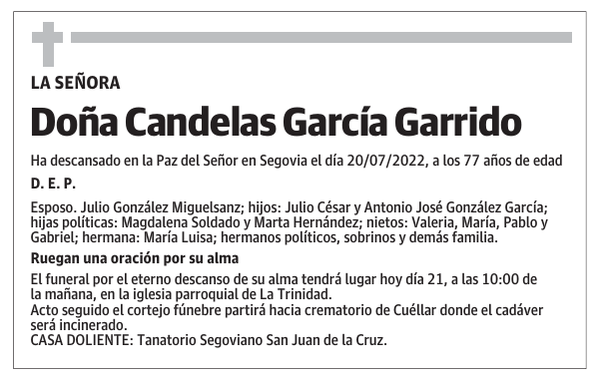 Doña Candelas García Garrido