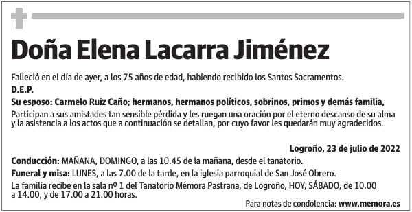 Doña  Elena  Lacarra  Jiménez
