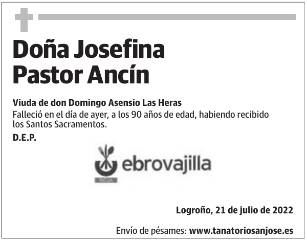 Doña  Josefina  Pastor  Ancín