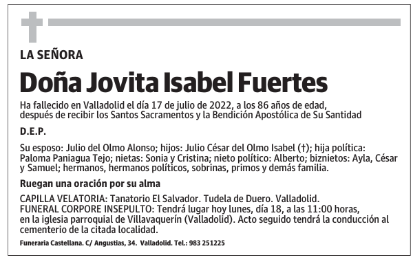 Doña Jovita Isabel Fuertes