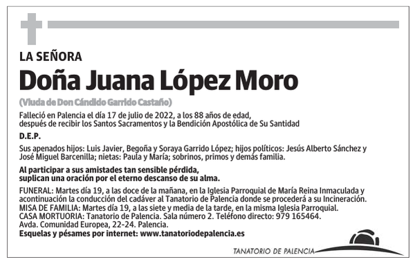 Doña Juana López Moro