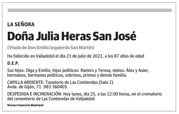 Doña Julia Heras San José