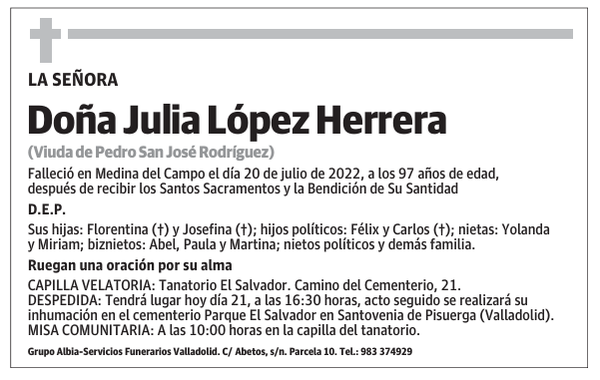 Doña Julia López Herrera