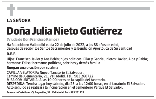Doña Julia Nieto Gutiérrez
