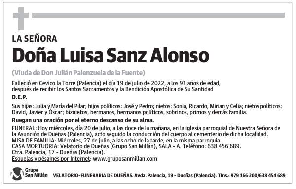 Doña Luisa Sanz Alonso
