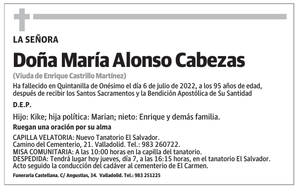Doña María Alonso Cabezas
