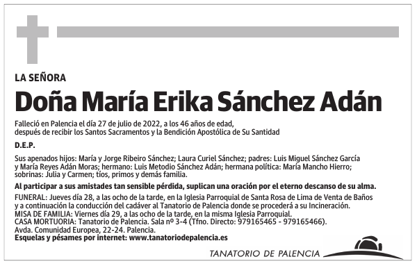 Doña María Erika Sánchez Adán