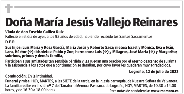 Doña  María  Jesús  Vallejo  Reinares