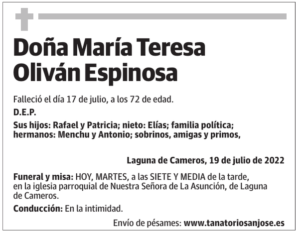 Doña  María  Teresa  Oliván  Espinosa