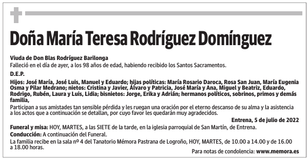 Doña  María  Teresa  Rodríguez  Domínguez