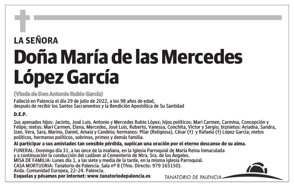 Doña María de las Mercedes López García