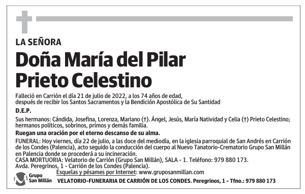 Doña María del Pilar Prieto Celestino