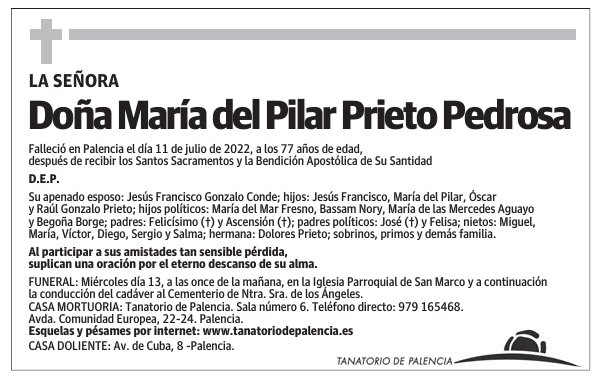 Doña María del Pilar Prieto Pedrosa