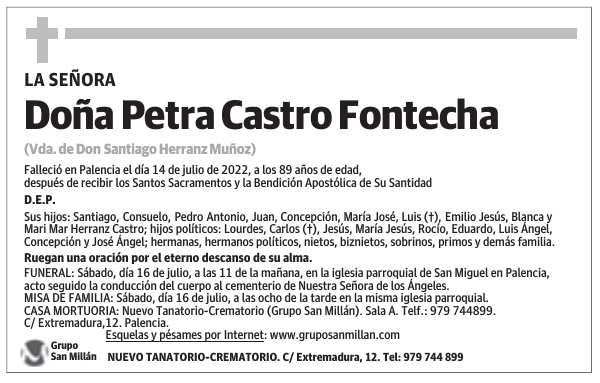 Doña Petra Castro Fontecha