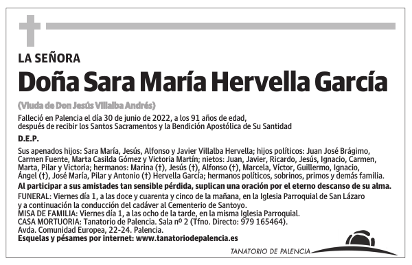 Doña Sara María Hervella García
