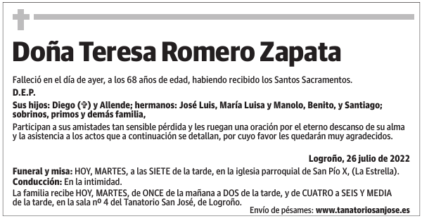 Doña  Teresa  Romero  Zapata