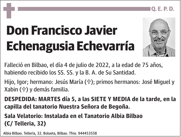 Francisco Javier Echenagusia Echevarría