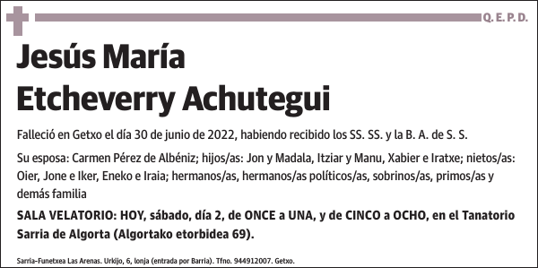 Jesús María Etcheverry Achutegui