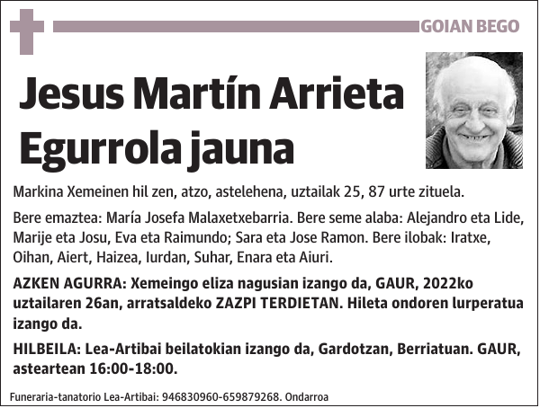 Jesus Martín Arrieta Egurrola