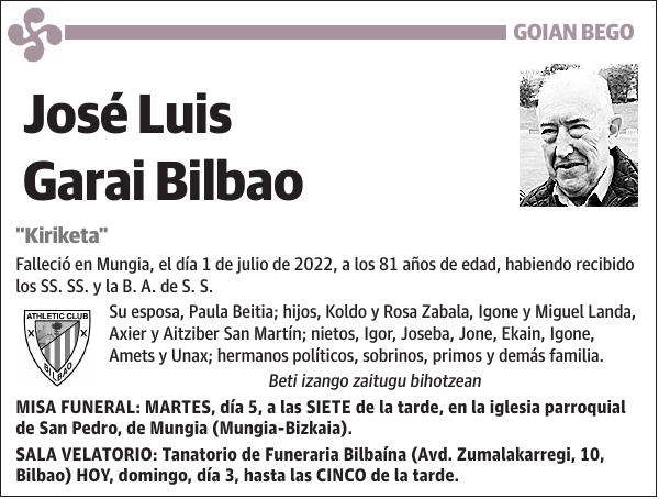 José Luis Garai Bilbao