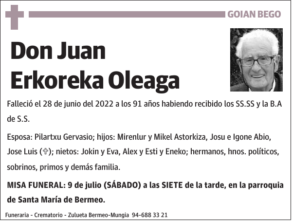 Juan Erkoreka Oleaga
