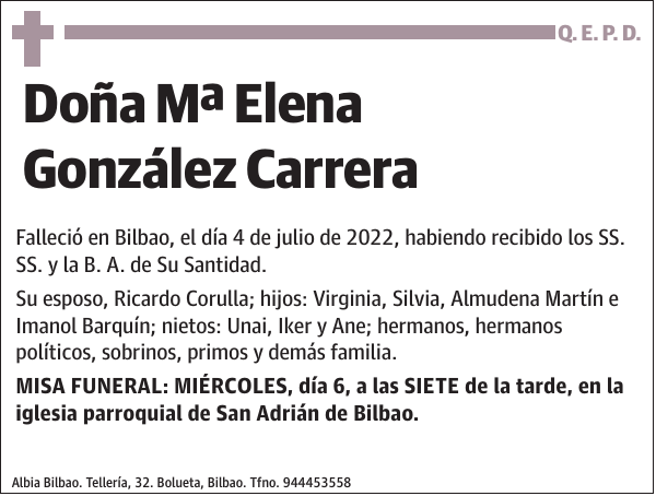 Mª Elena González Carrera