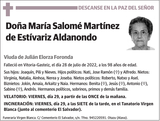 María  Salomé  Martínez  de  Estívariz  Aldanondo