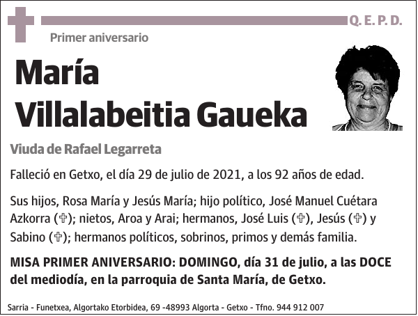 María Villalabeitia Gaueka