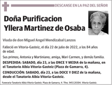 Purificacion  Yllera  Martinez  de  Osaba