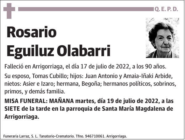 Rosario Eguiluz Olabarri