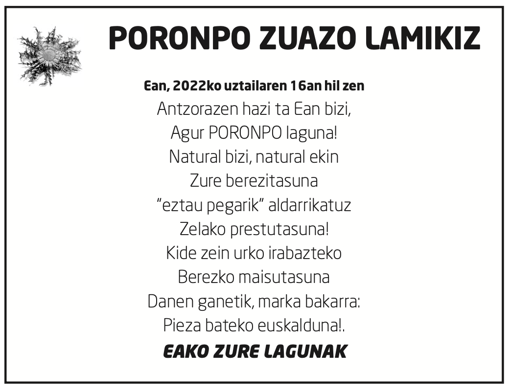 Zuazo Lamiquiz "Poronpo"