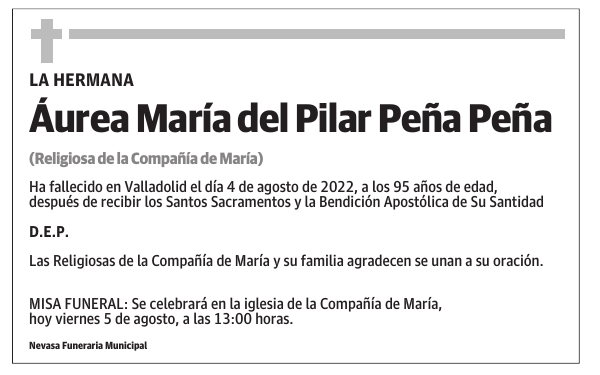 Áurea María del Pilar Peña Peña