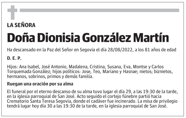 Dionisia González Martín