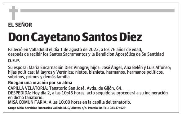 Don Cayetano Santos Diez